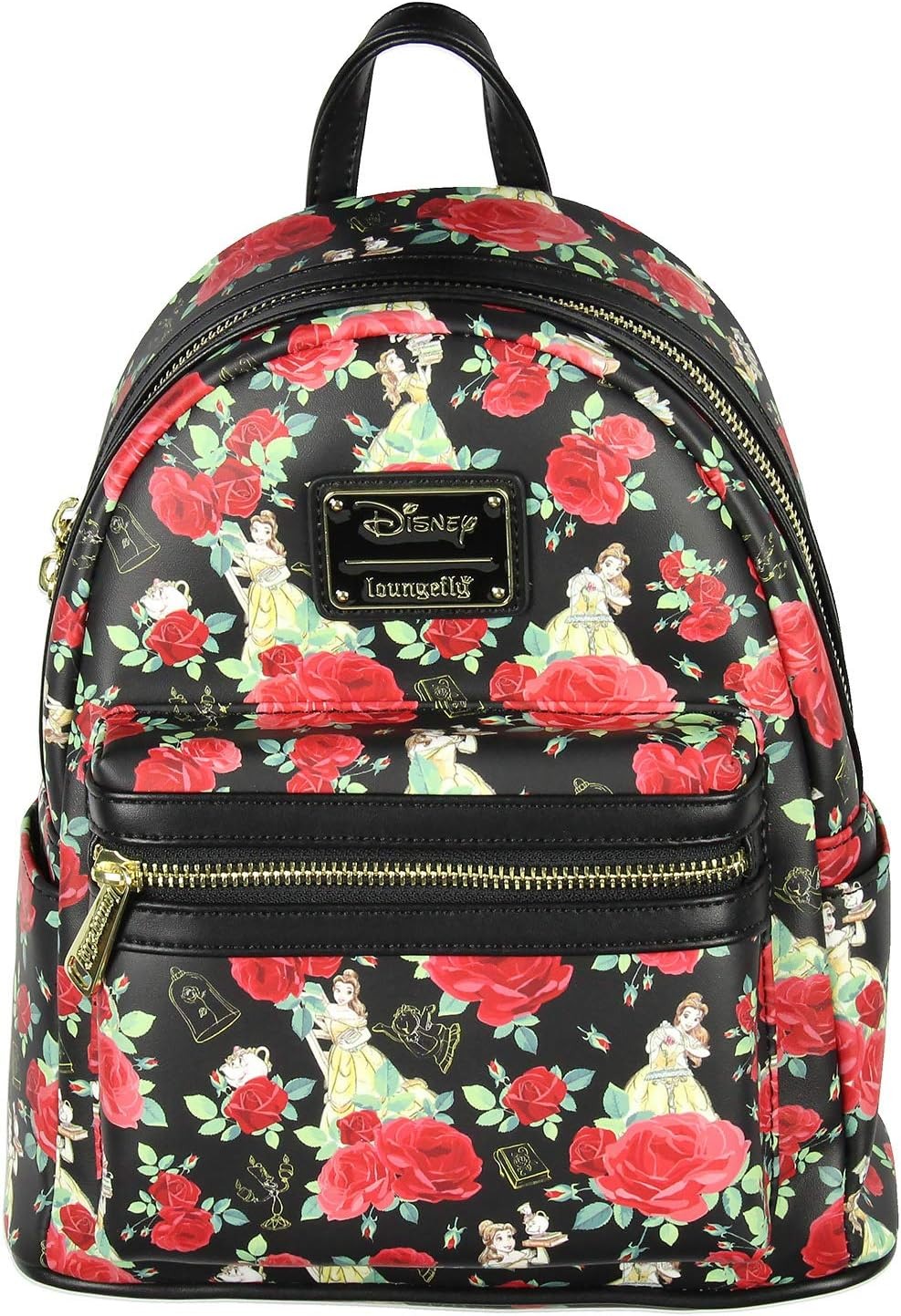 Beauty and the Beast Rose Print Mini Backpack