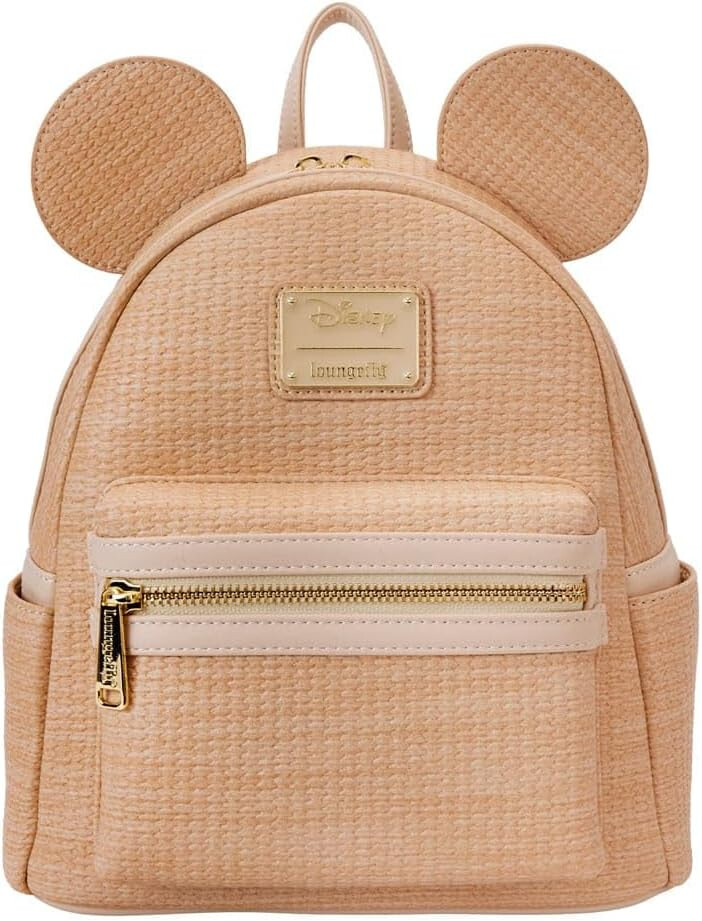 Straw Woven Minnie Ears Mini Backpack