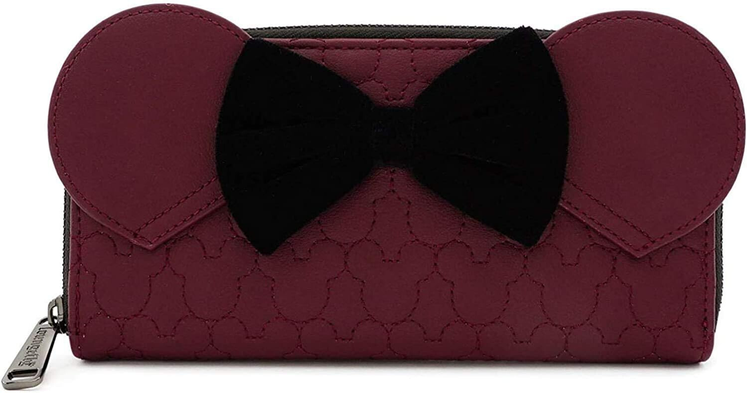 Minnie Mouse Burgundy Ears and Bow Wallet