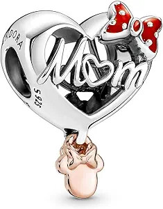 Mickey and Minnie Mouse Mom Heart Charm