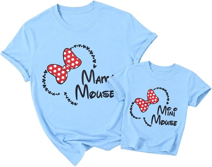 Mama Mouse and Mini Mouse Matching Tee Set