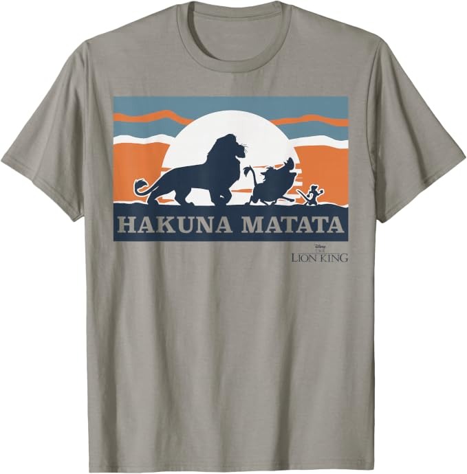 Men's Hakuna Matata Lion King Tee Gray