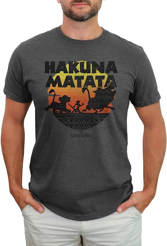 Men's Hakuna Matata Lion King Tee Charcoal