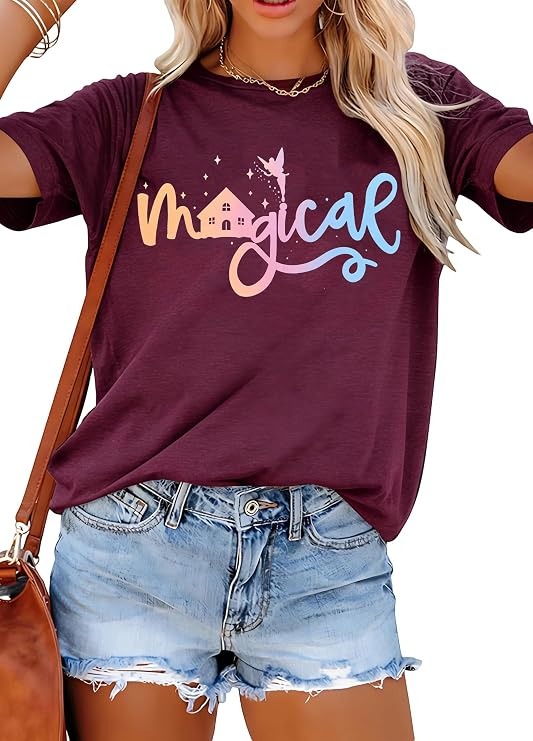 Magical Tinker Bell Tee Maroon