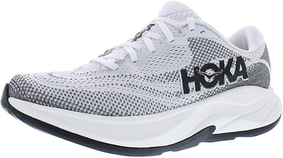 HOKA Running Shoe, White and Black