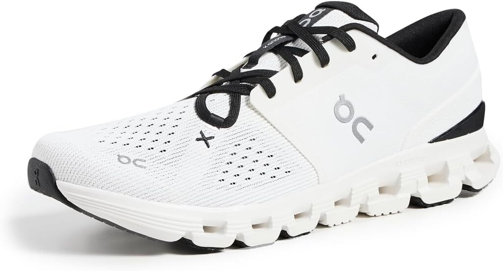 On Cloud X Running Shoe, White and Black