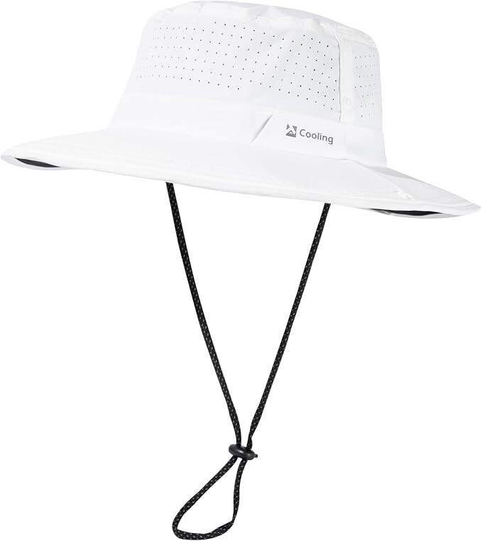 White Cooling Boonie Sun Hat