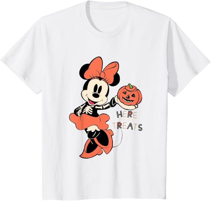 Here for the Treats Skeleton Minnie Tee