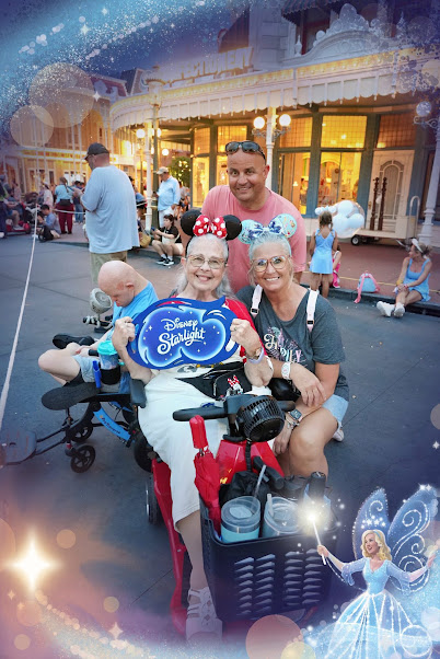 Apparently Seth took the whole “slow down” part VERY seriously. 😂 A quick nap before Disney Starlight! Vanessa’s family, including Grandma Trudy, together at Walt Disney World during Disney Starlight.