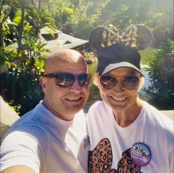 Vanessa and Troy celebrating their anniversary together at Walt Disney World.