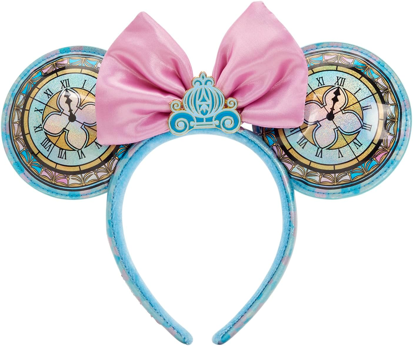 Disney's Cinderella, this headband with ears features a beautiful Cinderella-themed stained-glass motif