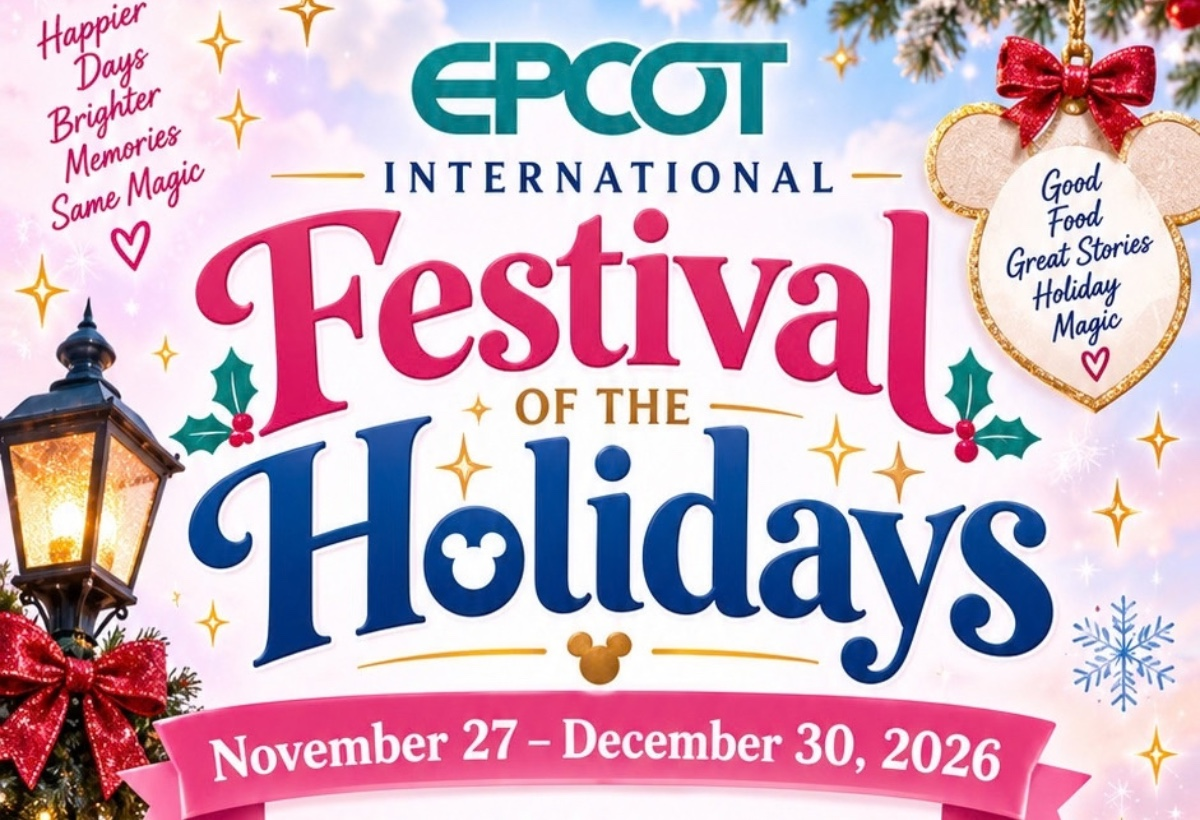 EPCOT International Festival of the Holidays 2026 overview with festival dates, seasonal decorations and holiday event highlights.