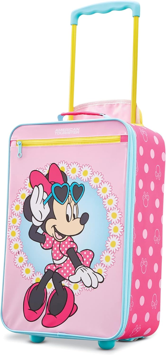 American Tourister branded colorful zipper pulls Fun Minnie graphic and printed polyester
