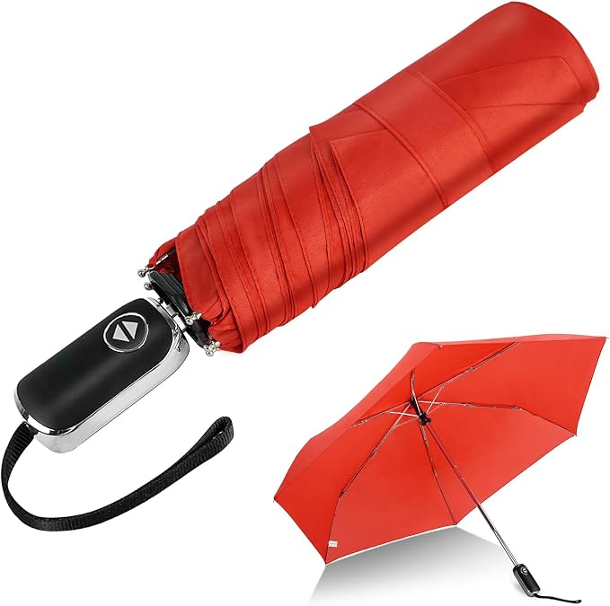 Easy one hand operation with one auto open & close button, simply touch it to expand or collapse Travel Size Umbrella