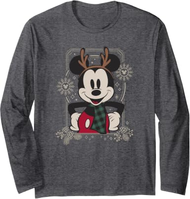 Disney Mickey Antler Long Sleeve T-Shirt-Boys