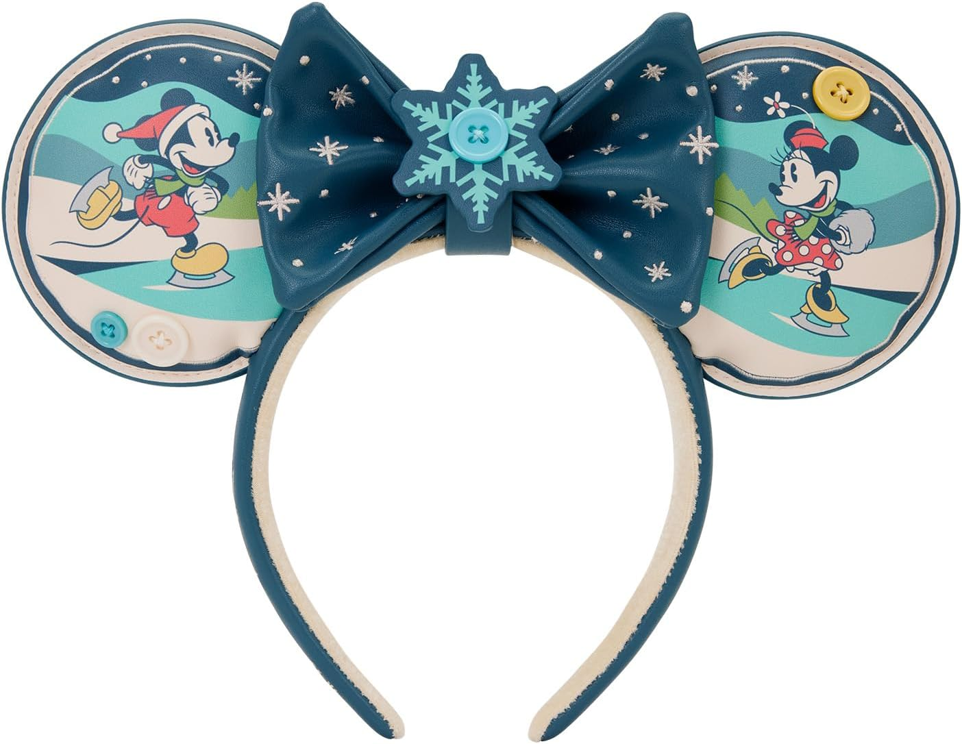 Mickey and Minnie Ice-skating Disney Mickey and Minnie Holiday Ear Headband