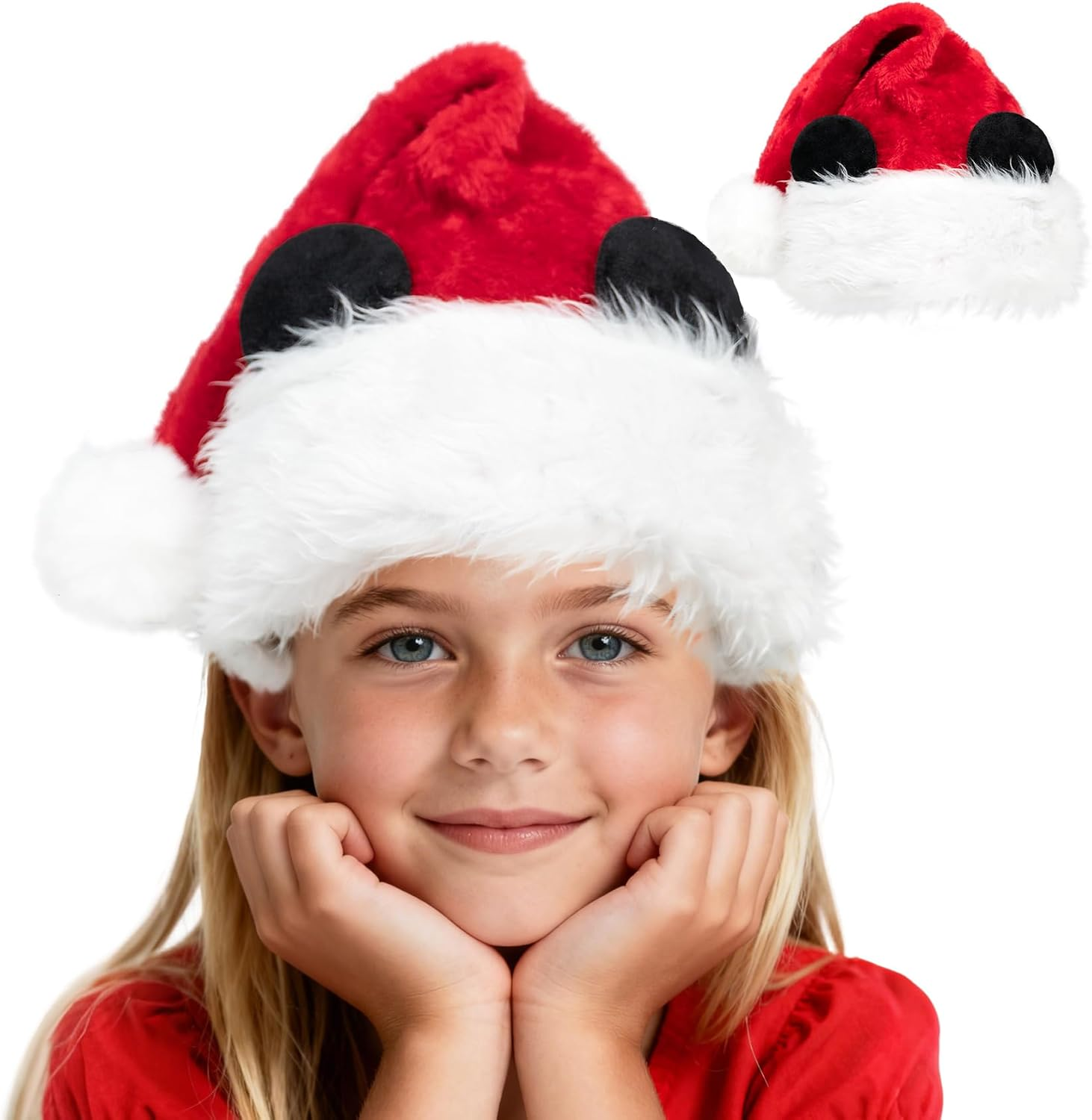 Mouse Ears Kids Santa Hat