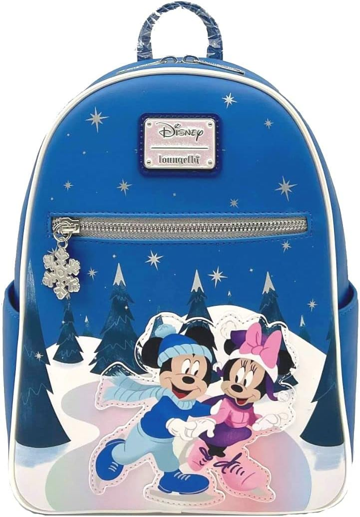backpack Mickey & Minnie Mouse Winter Skating