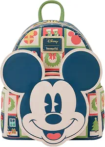 Loungefly Disney Mickey and Minnie Holiday Mini Backpack