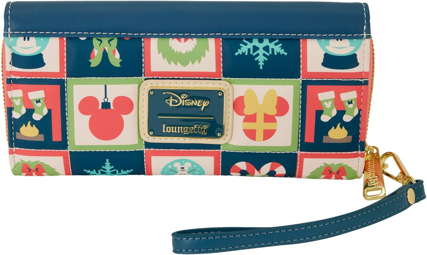 Loungefly Disney Mickey and Minnie Holiday Flap Wallet