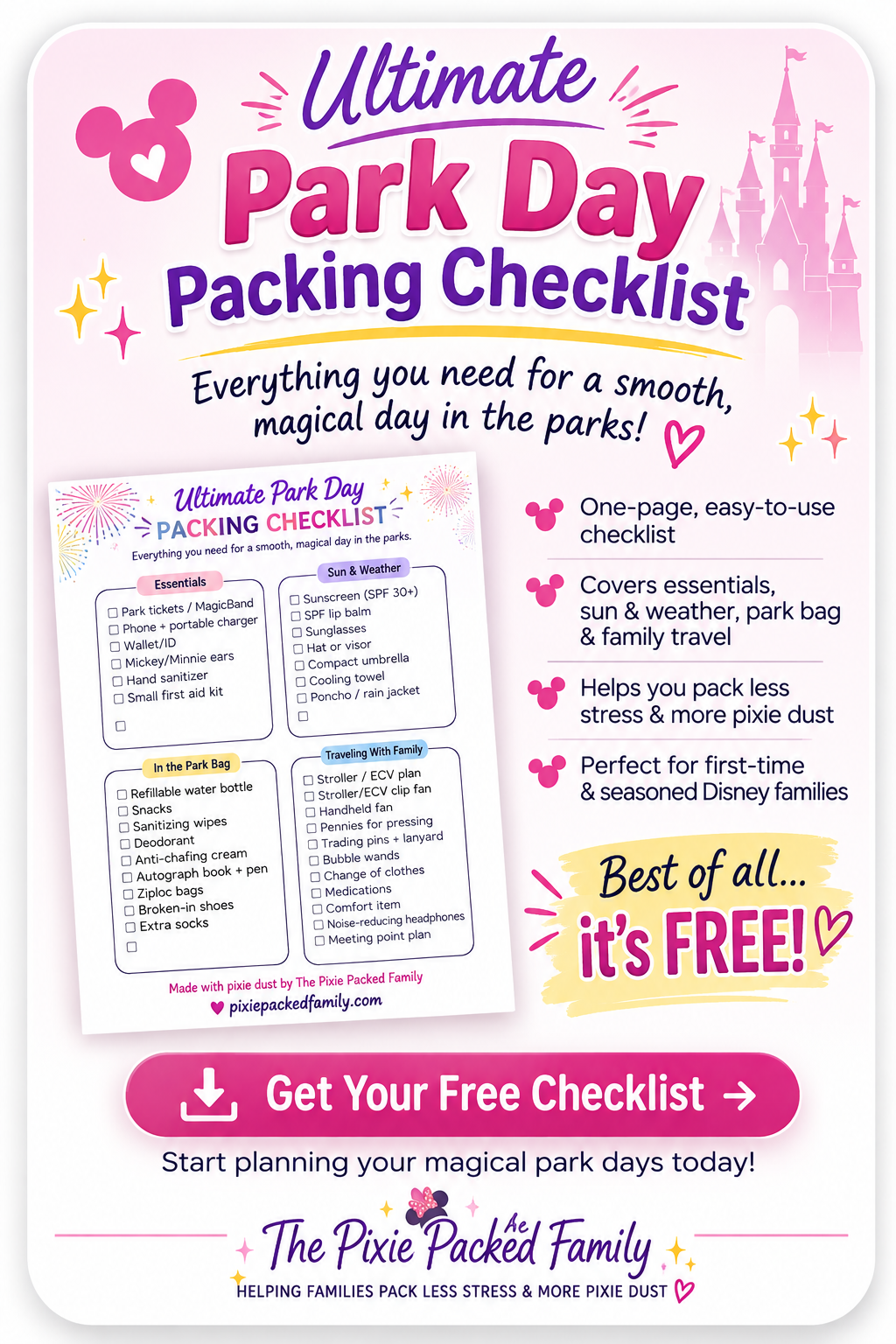 Ultimate Park Day Packing Checklist — free printable 1-page PDF, get your free checklist