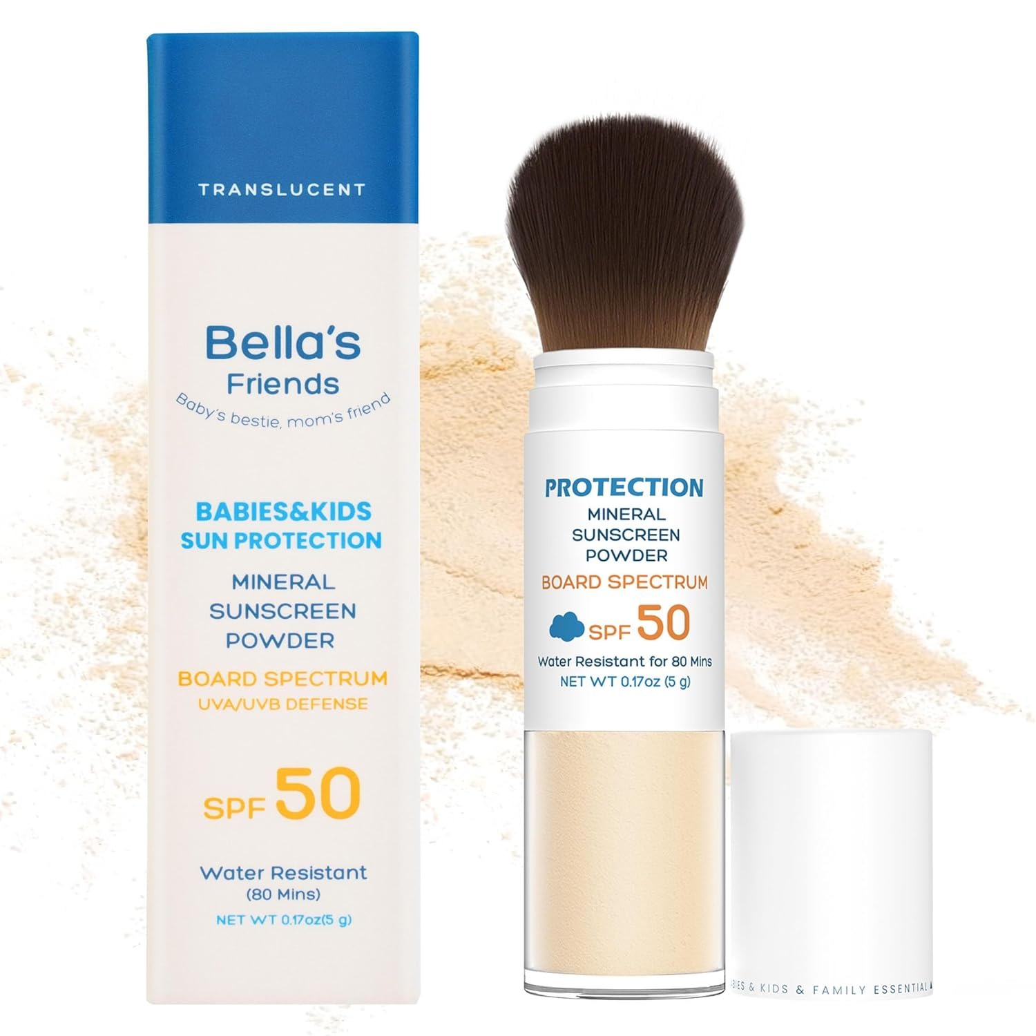 Bella's Friends Mineral Sunscreen Powder Brush SPF 50