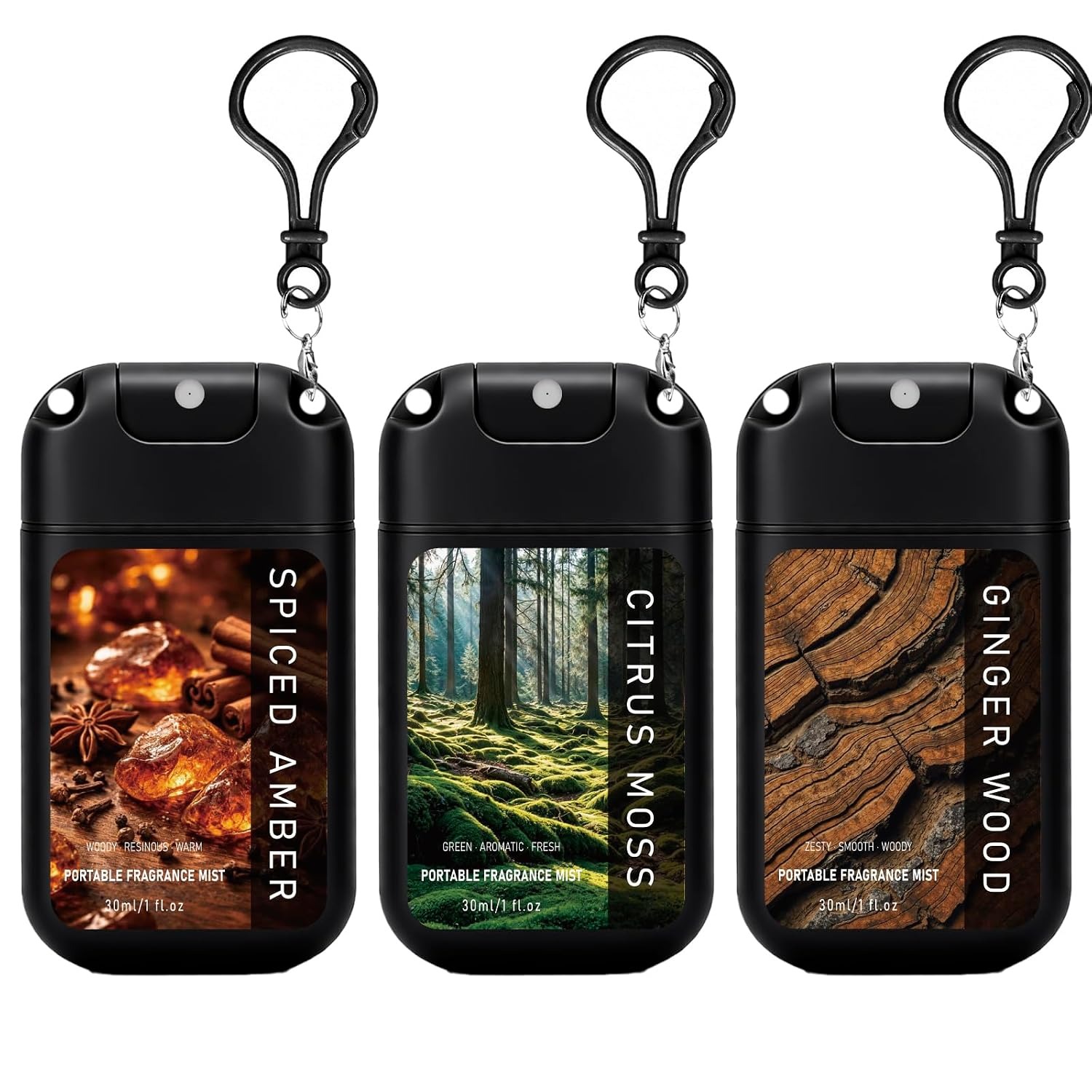 Portable Fragrance Mist Keychains 3-Pack